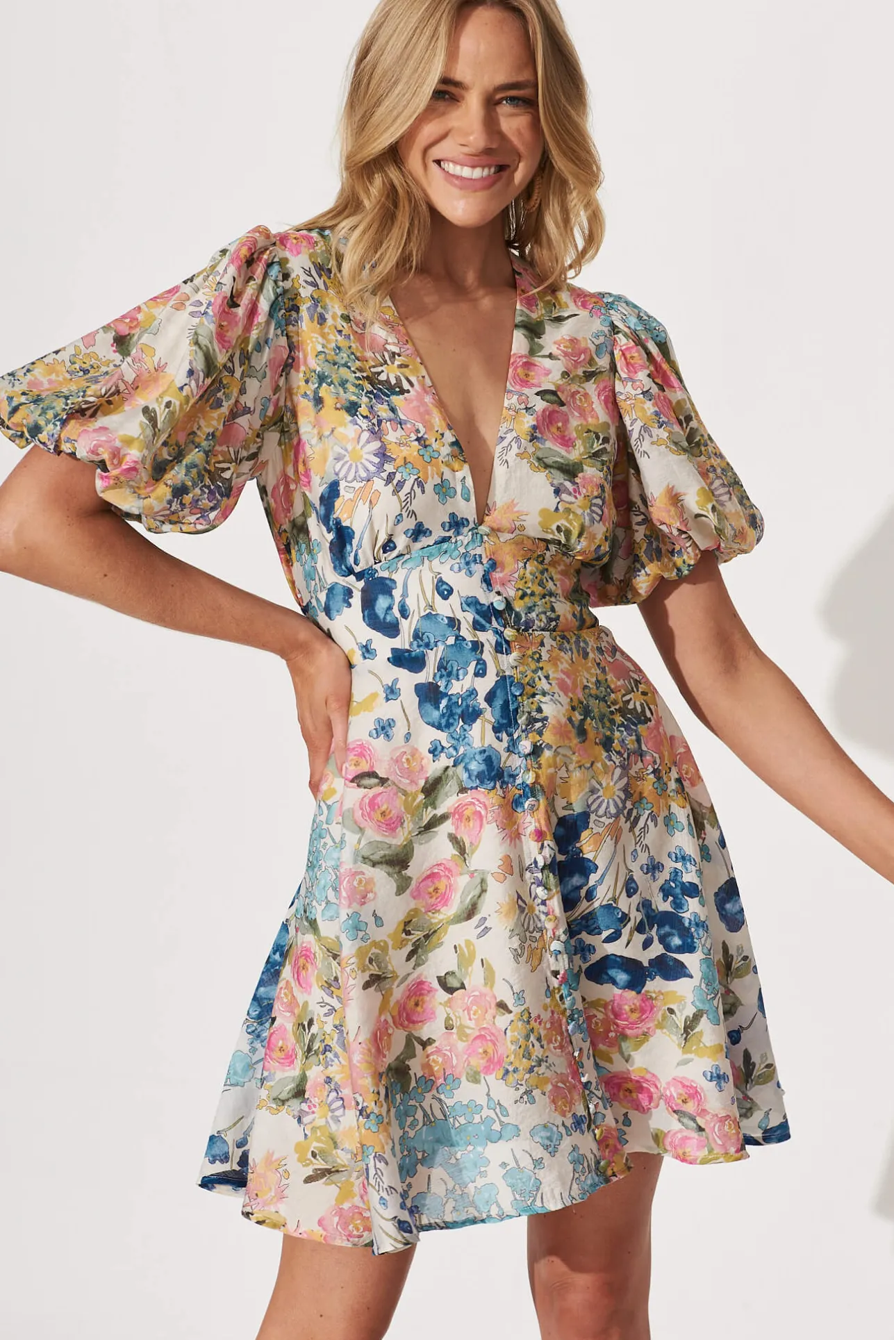 Online Clarissa Dress In Vintage Floral Print Dresses|Casual