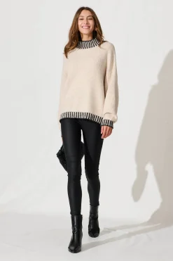 Best Clementine Knit In Beige Marle Wool Blend Knitwear|Knitwear