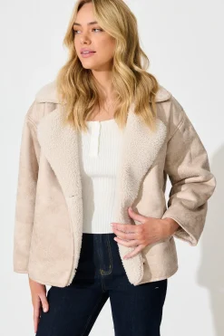 Outlet Cloud Nine Jacket in Beige Outerwear|Outerwear
