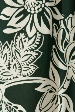 Clearance Confessions Pant in Emerald White Floral Bottoms