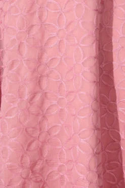 New Countess Maxi Dress in Pink Embroidered Organza Dresses|Party