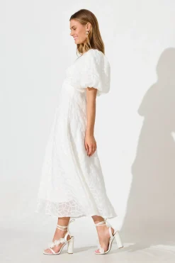 Sale Countess Maxi Dress In White Embroidered Organza Dresses|Wedding Guest