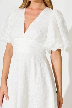 Sale Countess Maxi Dress In White Embroidered Organza Dresses|Wedding Guest