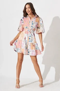 Online Courtney Shirt Dress In Rust Patch Floral Dresses|Casual