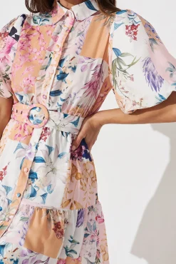 Online Courtney Shirt Dress In Rust Patch Floral Dresses|Casual