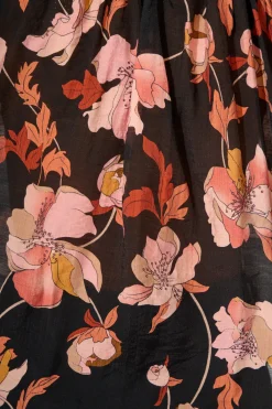 Best Davies Shirt in Black Floral with Black Lace Trim Tops|Party & Occasion