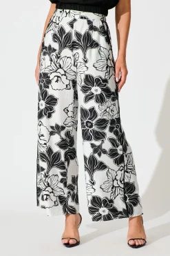 Hot Della Pant in Black Floral Bottoms|Pants