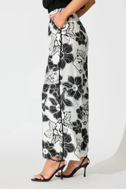Hot Della Pant in Black Floral Bottoms|Pants