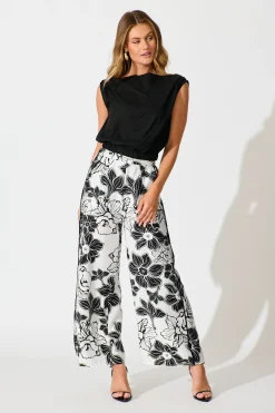 Hot Della Pant in Black Floral Bottoms|Pants