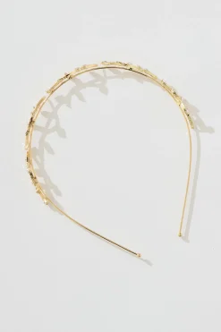 Fashion Desiree Headband in Gold with Leaf Diamante Hair Accessories|Wedding Guest