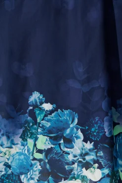 Fashion Divine Maxi Dress In Navy With Sage Multi Floral Print Dresses|Cocktail