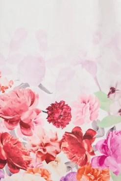 Clearance Divine Maxi Dress In White With Pink Multi Floral Print Dresses|Cocktail