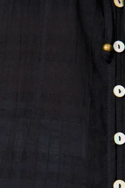 Online Donelle Shirt in Black Cotton Tops