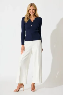 Online Dover Heights Knit In Navy Tops