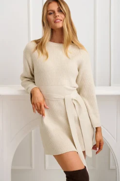 New Dune Knit Dress in Oatmeal Dresses|Knitwear