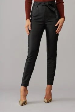 Hot Eclipse Leatherette Pants in Black Bottoms