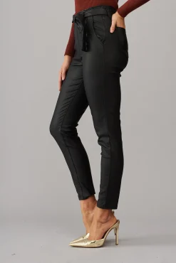 Hot Eclipse Leatherette Pants in Black Bottoms