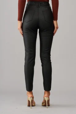 Hot Eclipse Leatherette Pants in Black Bottoms