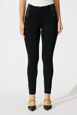 Sale Edina Pant in Black Ponte Bottoms