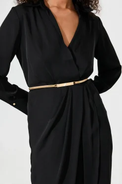 Fashion Effie Stretch Belt In Gold Belts