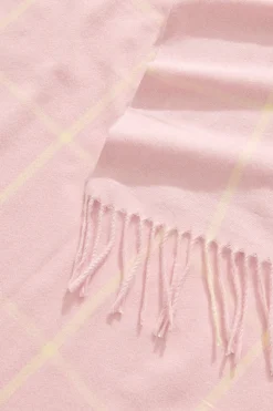 Sale Elaine Scarf in Blush Pink Plaid Scarves