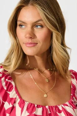 Clearance Elia Layered Necklace in Gold Jewellery