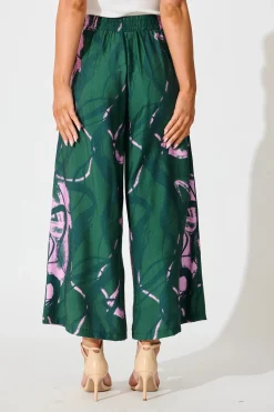 Fashion Ellery Pant in Green Multi Print Bottoms