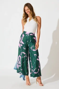 Fashion Ellery Pant in Green Multi Print Bottoms