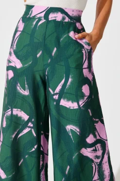 Fashion Ellery Pant in Green Multi Print Bottoms