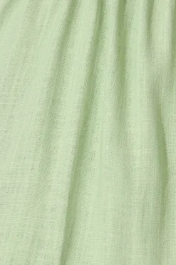 Best Emelyn Smock Dress in Sage Cotton Linen Dresses|Casual