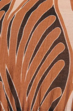 Discount Emma Shirt in Brown with Tan Cotton Blend Tops|Workwear