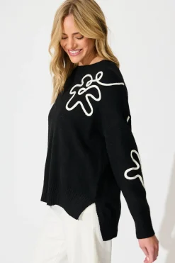 Best Endless wishes Knit in Black Wool Blend Knitwear|Knitwear