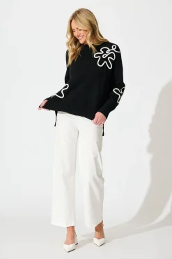 Best Endless wishes Knit in Black Wool Blend Knitwear|Knitwear