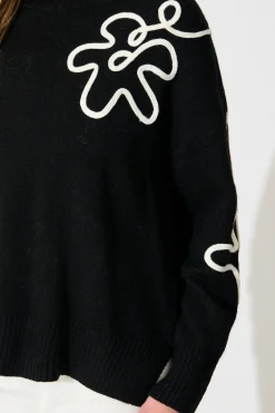 Best Endless wishes Knit in Black Wool Blend Knitwear|Knitwear