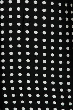 Fashion Erin Top in Black with White Polka Dot Tops
