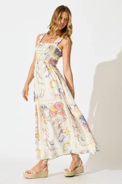 Clearance Evanston Maxi Dress in Vintage Floral Print Dresses|Casual