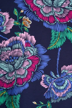 Sale Evelina Midi Dress in Navy with Multi Floral Dresses|Party