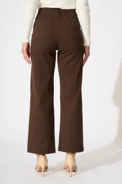 Hot Ezra Jean in Chocolate Cotton Blend Bottoms