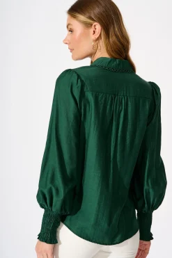 Hot Farah Shirt in Emerald Tops|Workwear