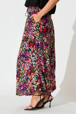 Best Farrell Maxi Skirt In Black Multi Floral Bottoms|Skirts & Shorts