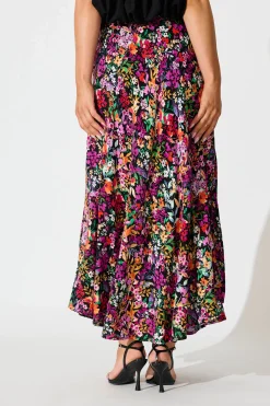 Best Farrell Maxi Skirt In Black Multi Floral Bottoms|Skirts & Shorts