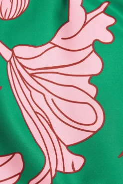 Discount Fione Shirt Dress In Green With Pink Floral Dresses|Party