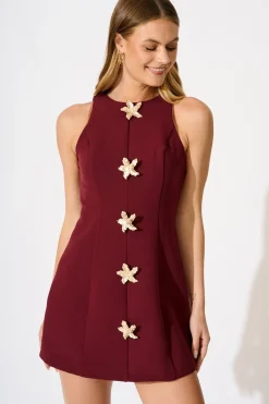 Best Fleur Amour Dress in Wine Dresses|Party