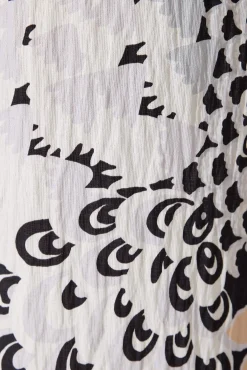 Fashion Forsythia Pant In Black With Beige Print Bottoms