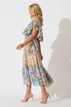 New Franc Midi Dress In Vintage Floral Print Dresses|Engagement Party