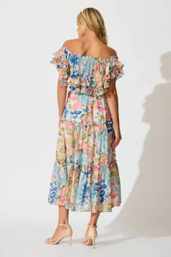 New Franc Midi Dress In Vintage Floral Print Dresses|Engagement Party