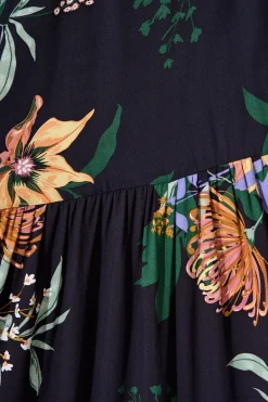 New Francis Midi Dress in Navy with Multi Floral Dresses|Casual
