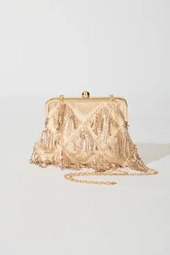 Clearance Glamour Clutch Bag in Rose Gold Sequin Bags|Engagement Party