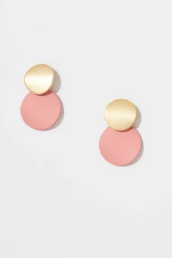 Sale Gloria Earrings In Blush With Gold Jewellery