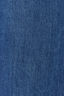 Discount Grande Mid Rise Straight Leg Jean In Mid Blue Denim Bottoms|Denim